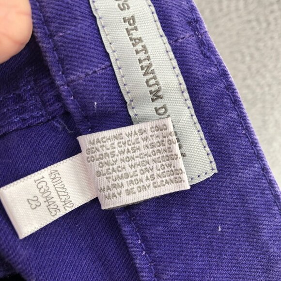 Chicos Jeans Womens 00 US 2 Purple Denim Platinum Ultimate Fit Cropped Stretch* - Picture 7 of 12
